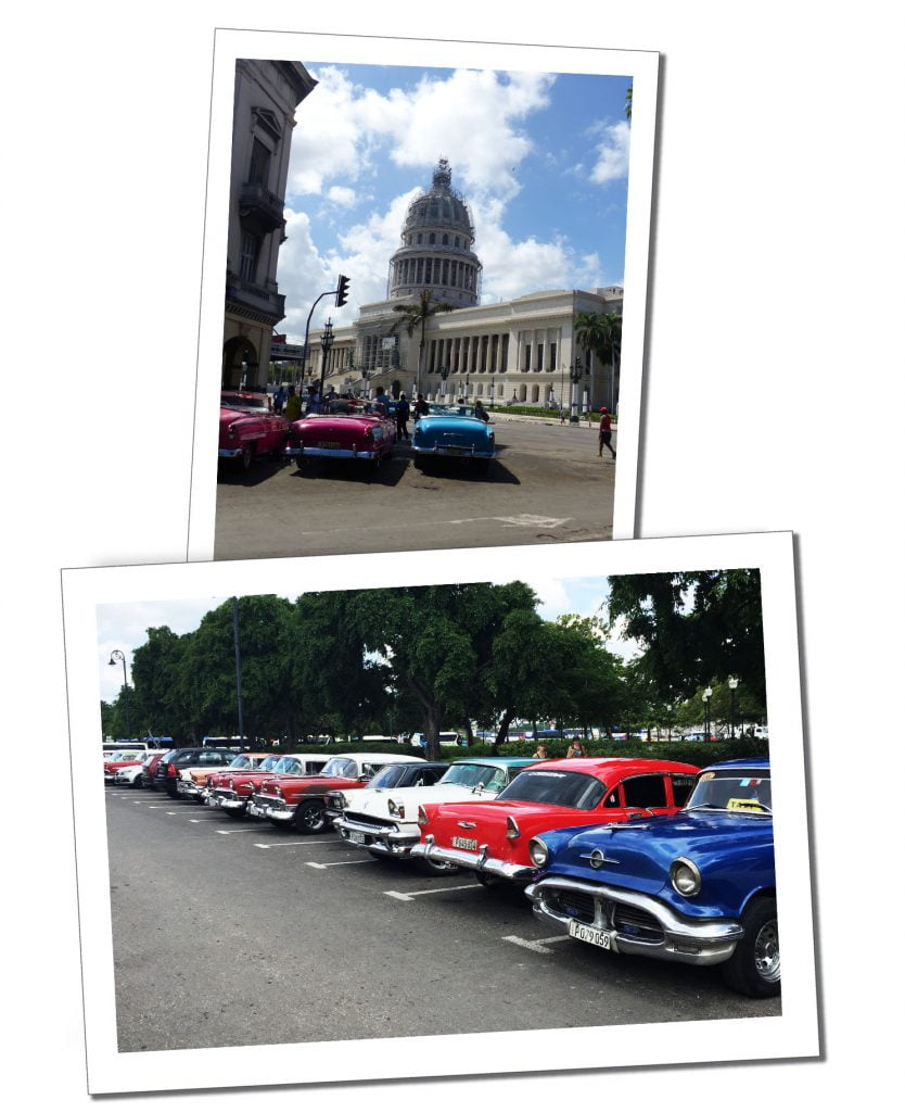 Colourful Vintage Classic Cars and taxi's in Havana, Cuba