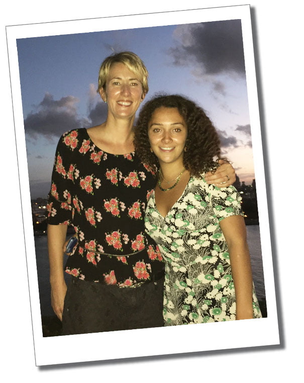 SueWhereWhyWhat and friend on a night out in Havana.