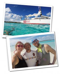 SueWhereWhyWhat & her friends, with the Yacht Red Hot, BVI, Caribean