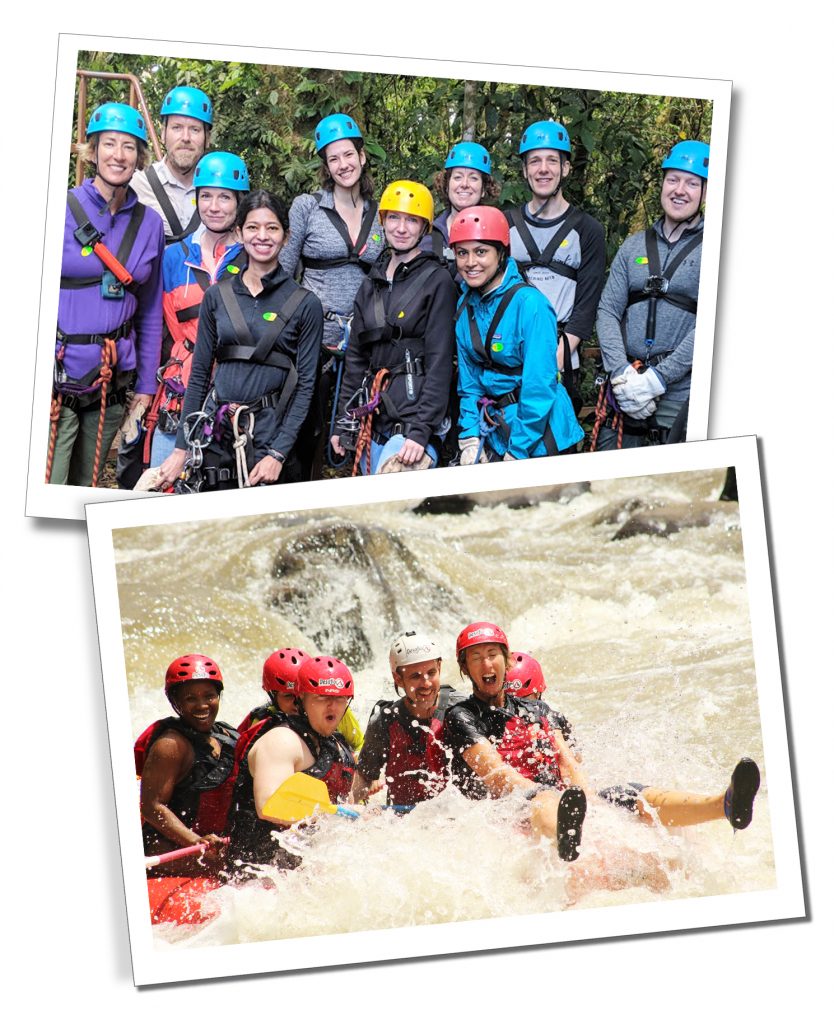 SueWhereWhyWhat & fellow travellers, White water rafting & abseiling in Costa Rica with G Adventures