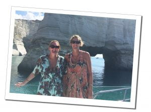 SueWherewhywhat and friend on the Milos Boat Trip