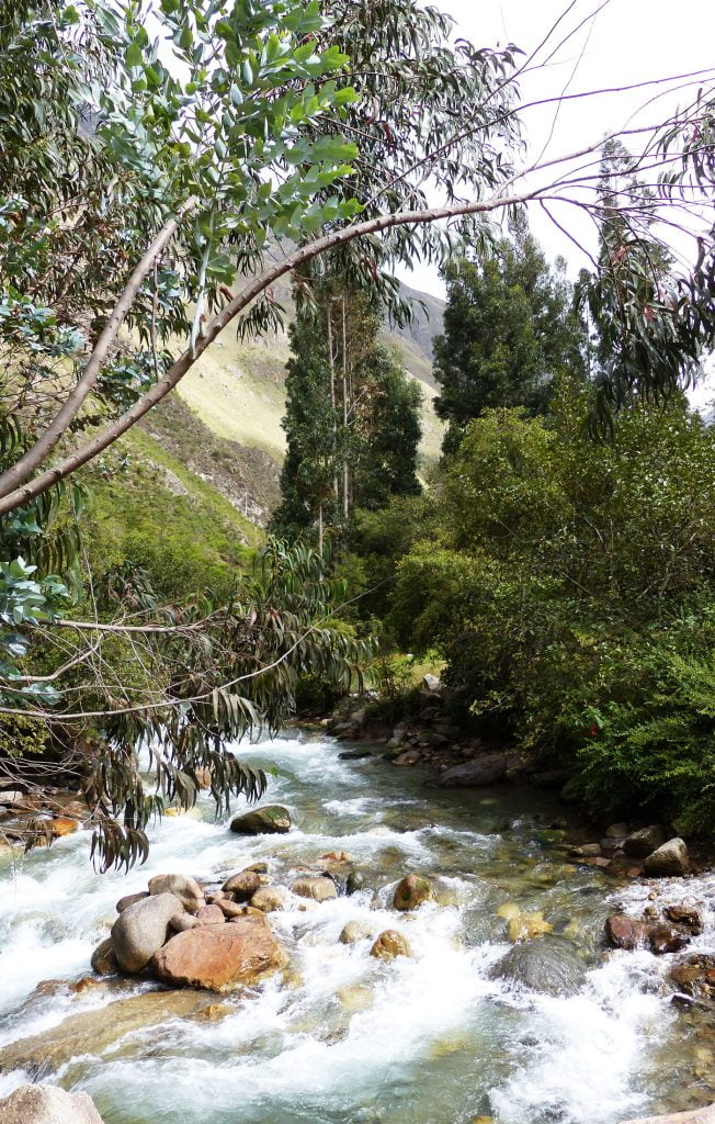 The river, bottom of the valley, Inca Trail