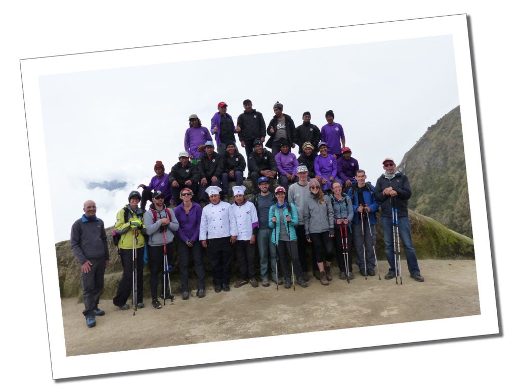 Group shot of the Hikers and Guides, Inca Trail, Peru