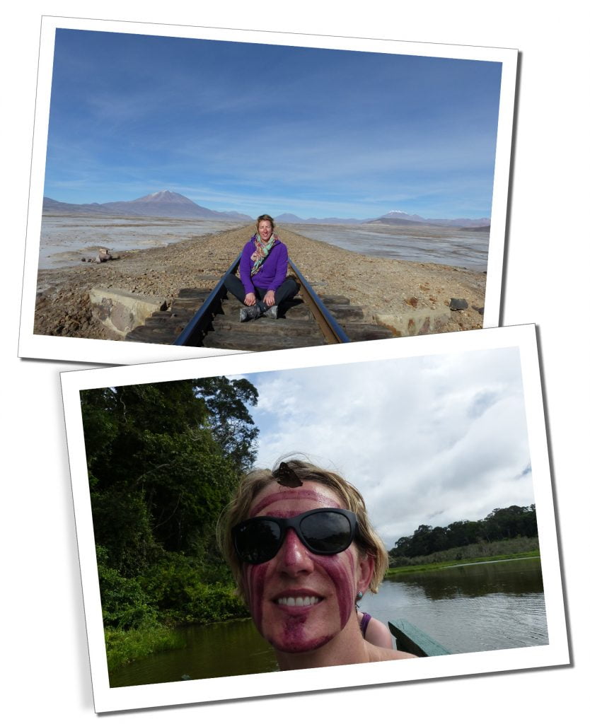 Bolivia Train track and Amazon rainforest