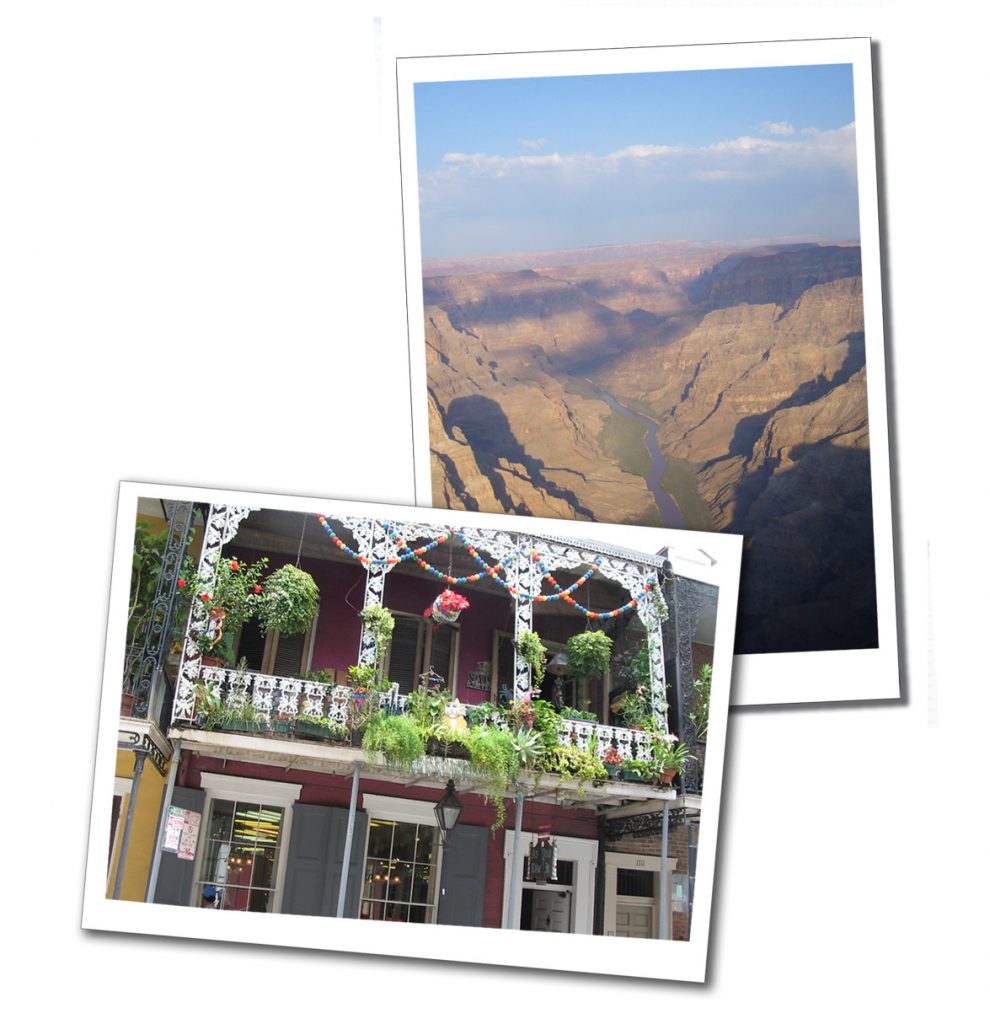 Grand Canyon and New Orleans