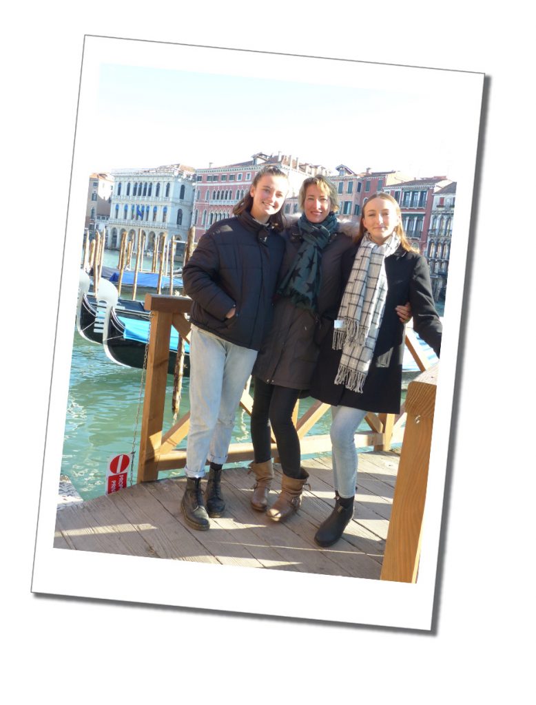 SueWhereWhyWhat and nieces in Venice