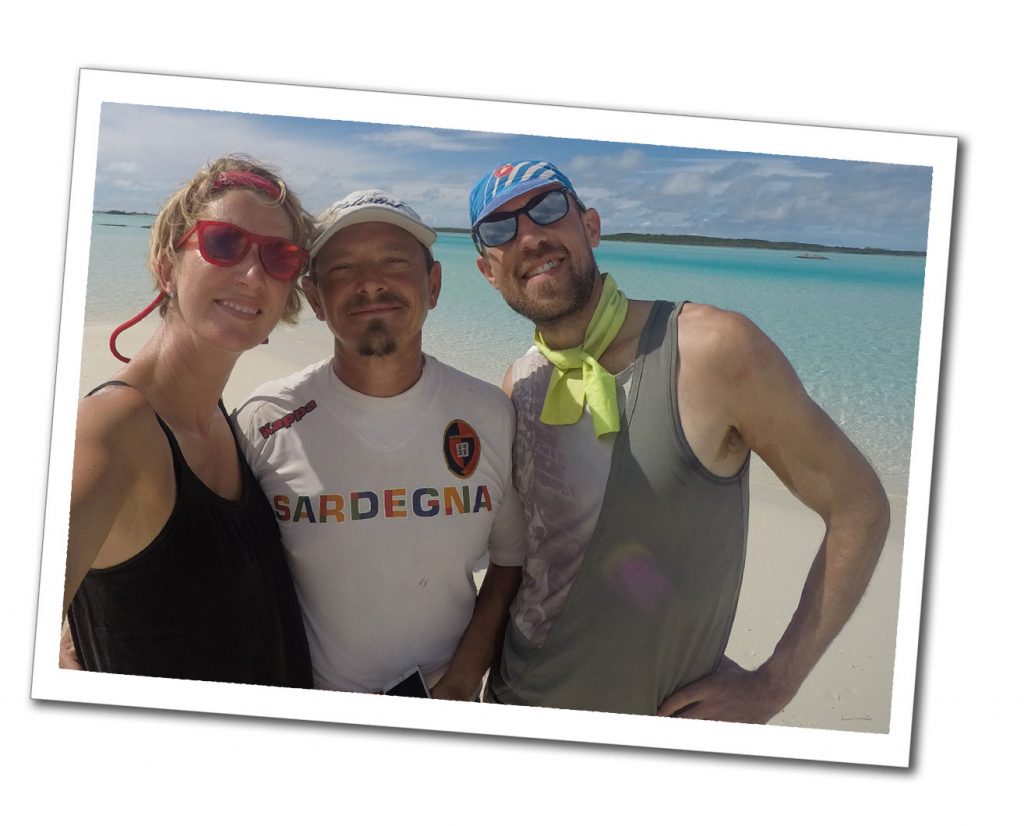 Suewherewhywhat and sailing crew, Normans Cay