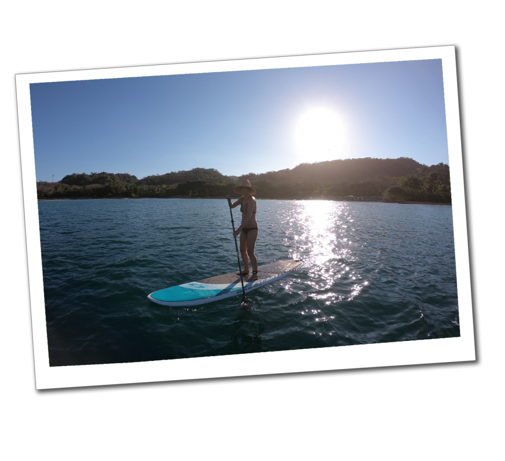 SueWhereWhyWhat Standup paddle boarding on the sea, Costa Rica