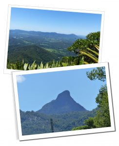 Views when hiking from the summit and foot of Mount Warning, Wollumbin National Park, Australia