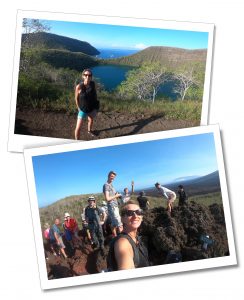 SueWhereWhyWhat takes a selfie amongst the crowd of tourists gathered during a hike to Isabela-Tagus-Cove. The Best 8-Day Boat Tour Of The Galápagos Islands