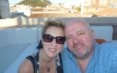SueWhereWhyWhat and Husband Terry Malaga, Spain – May 2014