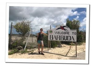 SWWW and the welcome to Barbuda Sign