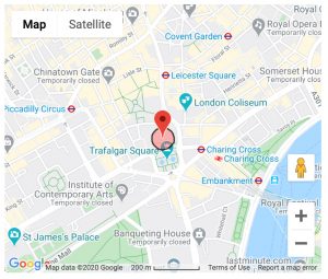 Google Map Showing The National Gallery, London