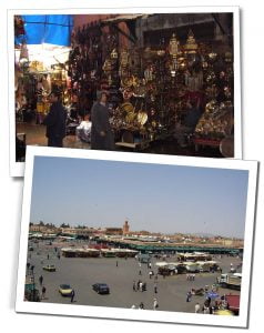 Short Travel Stories from the air - Souk in Marrakech, Morocco 
