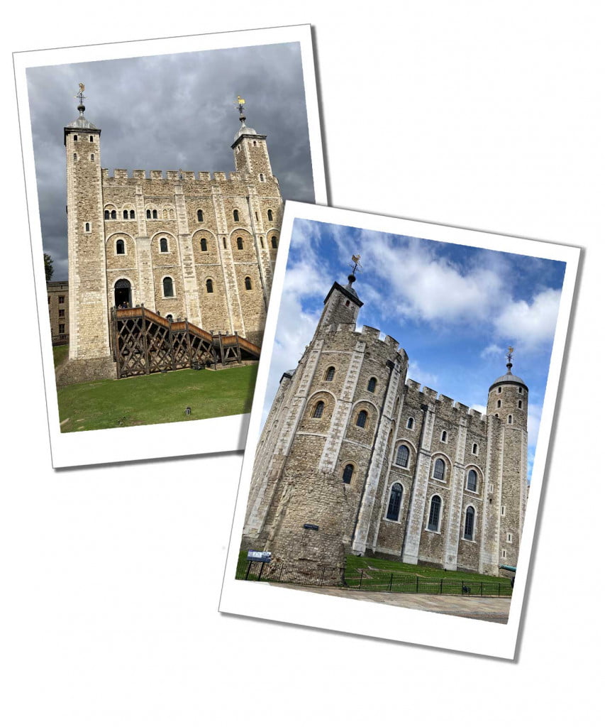 Views of the Tower of London on a cloudy day