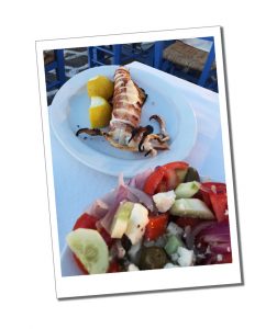 Calamari in a restaurant, Paros What to Do in Paros for 2 Days – Your Perfect Itinerary