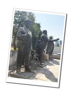 Former Soviet Statues, lined up in a square
